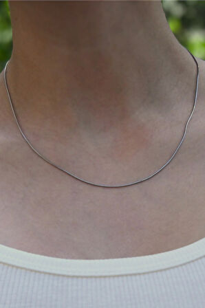 Yılan Model Unisex Çelik Zincir Kolye 1 Mm