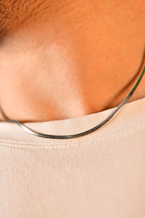 İtalyan Ezme Unisex Model Çelik Zincir Kolye 2 Mm