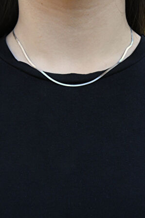 İtalyan Ezme Unisex Model Çelik Zincir Kolye 2 Mm