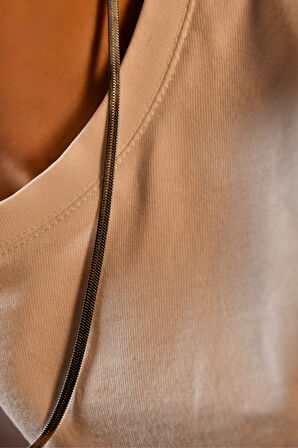 İtalyan Ezme Model Unisex Çelik Zincir Kolye 4 Mm