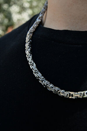 Kral Model Erkek Çelik Zincir Kolye 5 mm