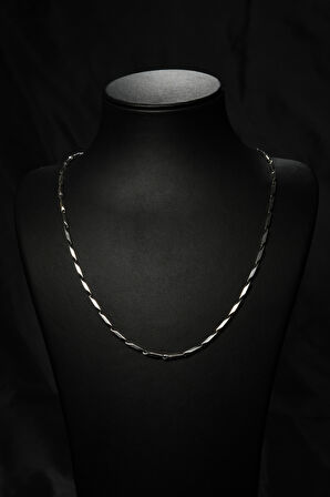 Kibrit Model Unisex Çelik Zincir Kolye 2 mm