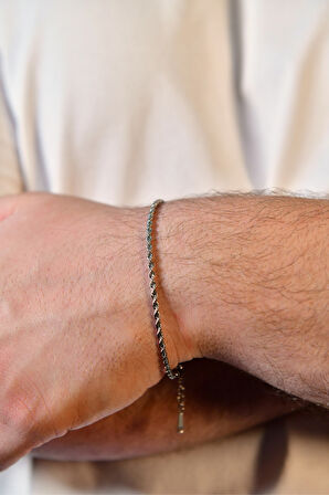 Burgu Model Unisex Çelik Zincir Bileklik 2 Mm