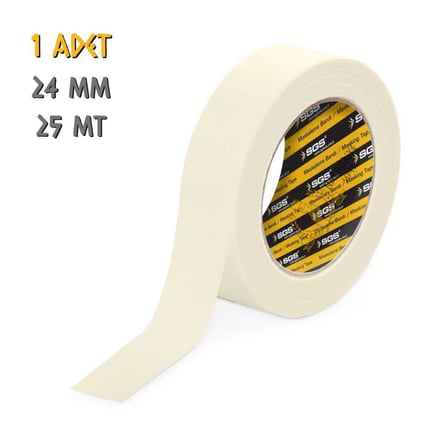 SGS Kağıt Maskeleme Bandı 24 mm. - 25 mt. - 1 Adet