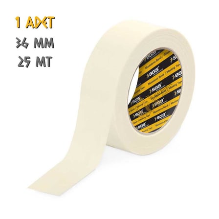 SGS Kağıt Maskeleme Bandı 36 mm. - 25 mt. - 1 Adet