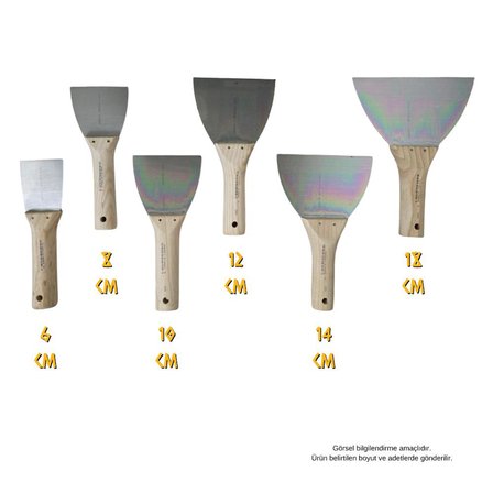 SGS Ahşap Saplı Çelik Macun Spatula 14 cm.