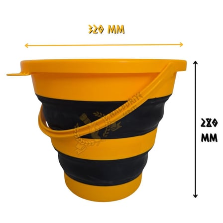 SGS Katlanır Kova Sarı-Siyah - 320x280 mm. -12 Lt.