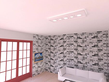 Motifpiyer spotlu gizli ışıklı tavan göbeği sgt-52-5 30X90X4.5cm