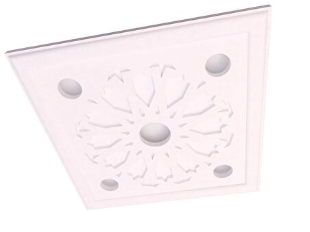 Motifpiyer spotlu gizli ışıklı tavan göbeği sgt-74-5 60X60X4.5cm