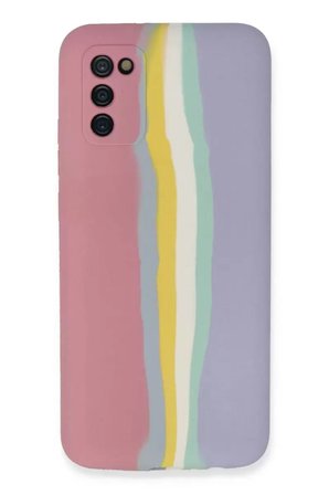 Newface Samsung Uyumlu Galaxy As Kılıf Ebruli Lansman Silikon - Pembe-lila