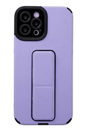 Newface Apple Uyumlu İphone  Pro Max Kılıf Mega Standlı Silikon - Lila