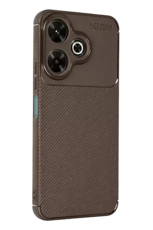 Newface Xiaomi Redmi  g Kılıf Auto Focus Karbon Kapak - Kahverengi