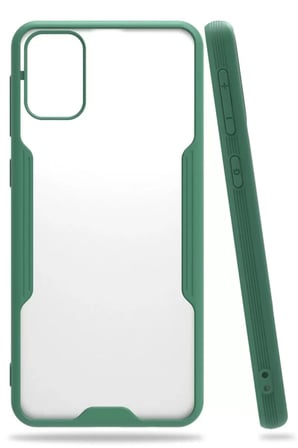 Newface Samsung Galaxy M31 Kılıf Platin Silikon - Yeşil