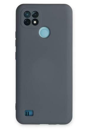 Newface Realme C21 Kılıf Nano İçi Kadife Silikon - Gri