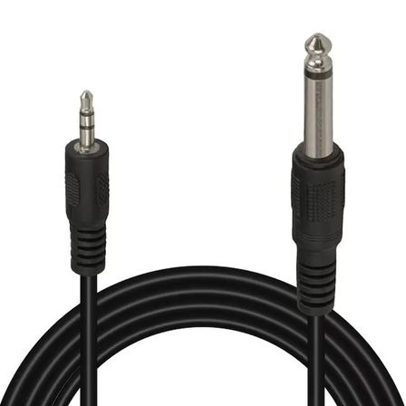 Powermaster Pm-15917 Siyah 6.3 Mm Gitar To 3.5 Mm Stereo Ara Kablo (1.4 Metre)