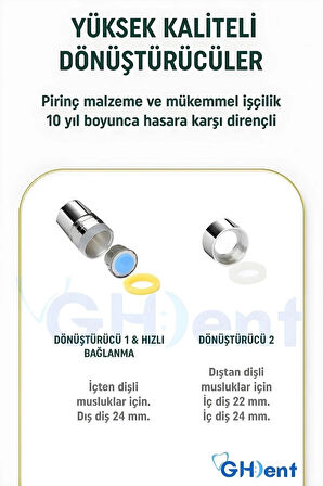 Ağız Duşu 2 Başlıklı (Askılıksız) Musluk Aparatlı Tak Çıkar Kullanım