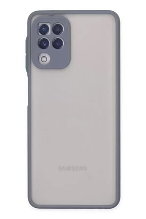 Galaxy A22 Kılıf Montreal Silikon Kapak - Gri