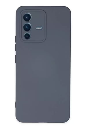 V23 5G Kılıf Nano İçi Kadife Silikon - Gri
