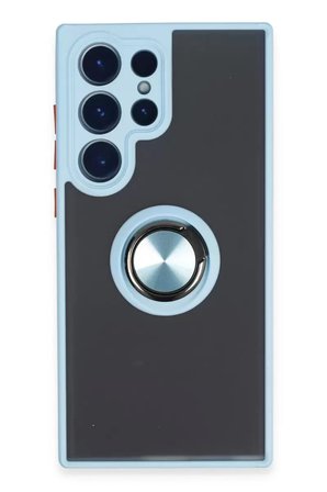 Galaxy S23 Kılıf Montreal Yüzüklü Silikon Kapak - Buz