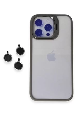 İphone 15 Kılıf Roblox Lens Standlı Kapak - Titan Gri