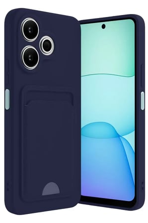 Redmi 13 4G Kılıf Kelvin Kartvizitli Silikon - Lacivert