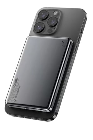 Pw560 10.000 Mah Dijital Göstergeli 20W Type-C 15W Kablosuz Şarj Pd Hızlı Şarj Magsafe - Titanyum