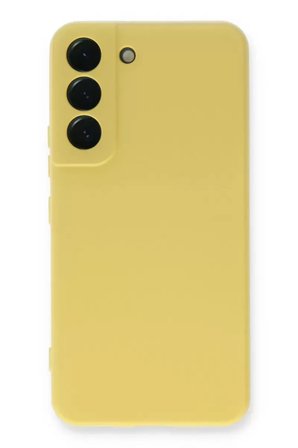Galaxy S23 Kılıf Nano İçi Kadife Silikon - Sarı