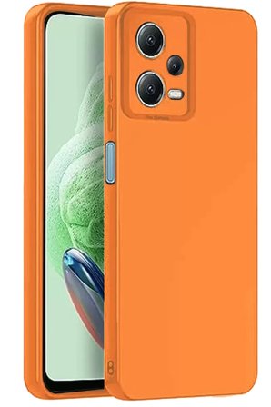 Redmi Note 12 5G Kılıf Nano İçi Kadife Silikon - Turuncu