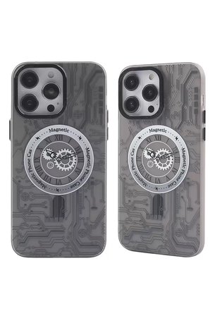İphone 14 Kılıf Apollo Magneticsafe Desenli Kapak - Apollo Siyah - 1