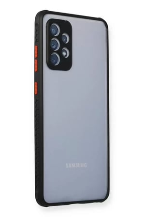 Galaxy A72 Kılıf Miami Şeffaf Silikon - Siyah