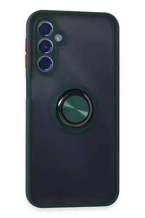 Galaxy M34 5G Kılıf Montreal Yüzüklü Silikon Kapak - Yeşil