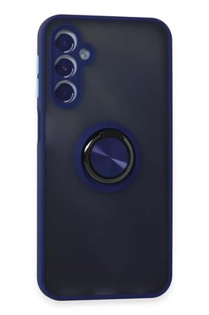 Galaxy M34 5G Kılıf Montreal Yüzüklü Silikon Kapak - Lacivert