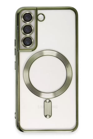 Galaxy S22 Kılıf Kross Magneticsafe Kapak - Koyu Yeşil