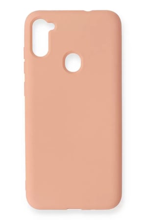 Newface Samsung Galaxy A11 Kılıf Nano İçi Kadife Silikon - Pudra