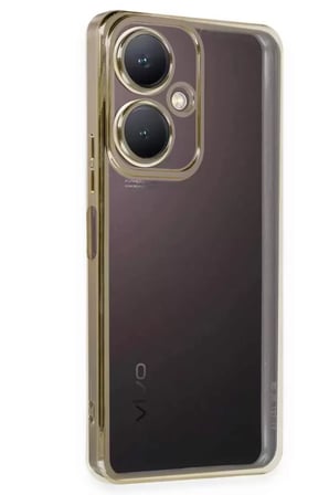 Newface Vivo Y Kılıf Razer Lensli Silikon - Gold