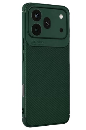 Newface Huawei Honor  Pro Auto Focus Karbon Kapak - Koyu Yeşil