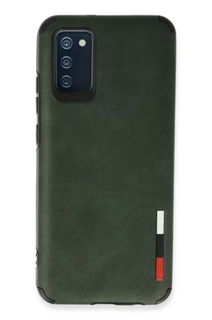 Newface Samsung Galaxy A03s Kılıf Loop Deri Silikon - Yeşil