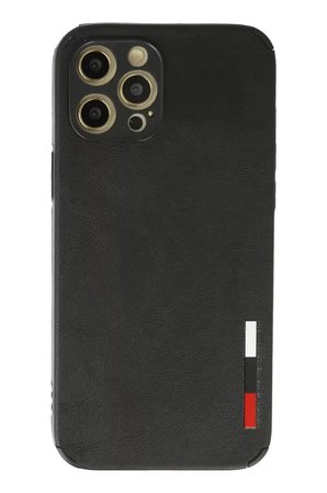Newface Apple İphone 12 Pro Max Kılıf Loop Deri Silikon - Siyah