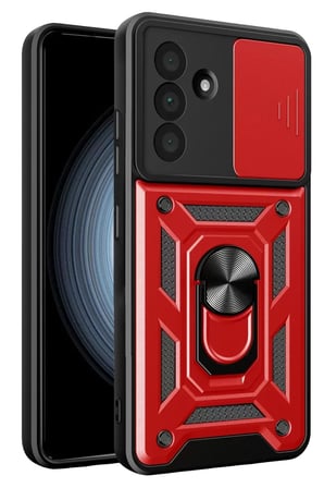 Newface Samsung Galaxy A g Pars Lens Yüzüklü Silikon - Kırmızı