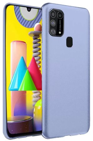 Newface Samsung Galaxy M Kılıf Nano İçi Kadife Silikon - Lila