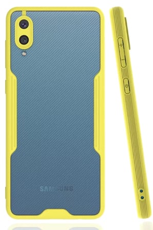 Newface Samsung Galaxy A02 Kılıf Platin Silikon - Sarı