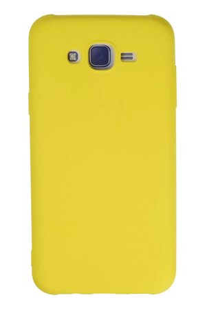 Newface Samsung Galaxy J7 Kılıf Nano İçi Kadife Silikon - Sarı