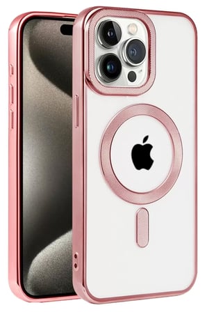 Newface Apple İphone 14 Pro Max Kılıf Kronos Magsafe Kapak - Rose Gold