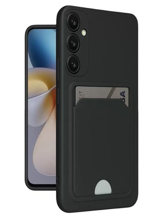Newface Samsung Galaxy A16 5g Kılıf Kelvin Kartvizitli Silikon - Siyah