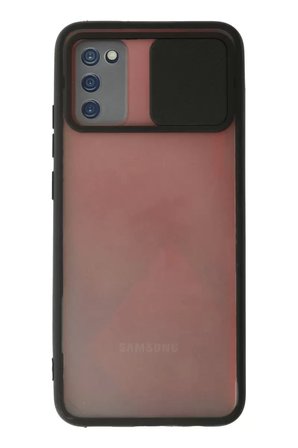 Newface Samsung Galaxy A02s Kılıf Palm Buzlu Kamera Sürgülü Silikon - Siyah