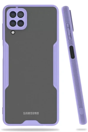 Newface Samsung Galaxy A22 Kılıf Platin Silikon - Lila