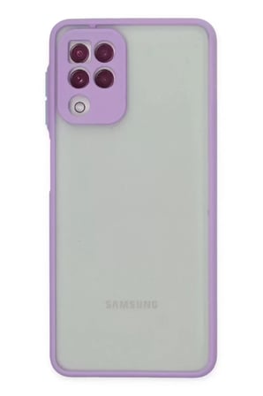 Newface Samsung Galaxy A22 Kılıf Montreal Silikon Kapak - Mor