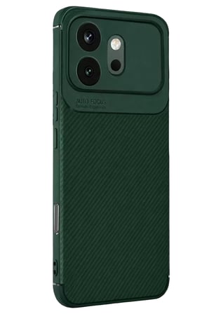 Newface Huawei Honor  Auto Focus Karbon Kapak - Koyu Yeşil
