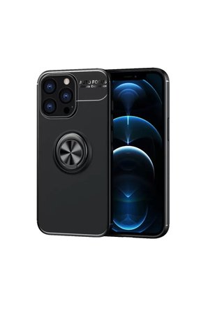 Newface Apple İphone 13 Pro Max Kılıf Range Yüzüklü Silikon - Siyah