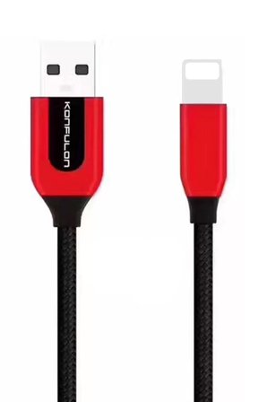 Konfulon S51 Lightning Kablo İphone Uyumlu 1m 3a - Siyah